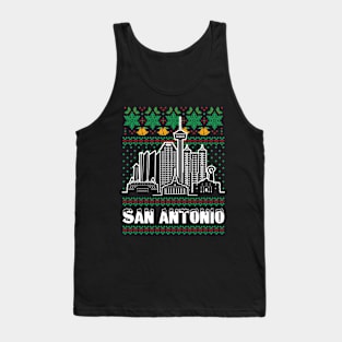 San Antonio Texas Ugly Christmas Tank Top